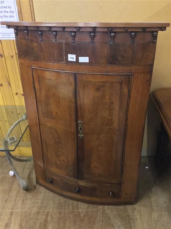 Regency mahogany corner cabinet